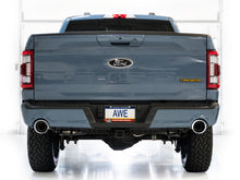 Load image into Gallery viewer, AWE Tuning 2021+ Ford F150 Tremor w/ Bumper Cutouts 0FG Resonated Catback w/ Chrome Silver Tips