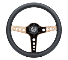 Load image into Gallery viewer, NRG Light Weight Gaming Steering Wheel - Driftz 350mm 3 Rose Gold Spokes Perforated Leather