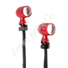Load image into Gallery viewer, Letric Lighting 12mm Mini White Running Amber Turn Signal LEDs - Red Anodized
