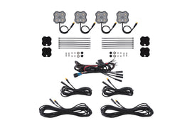 Diode Dyamics Rock Light - Amber/White - M8 Magnet 4-Pack