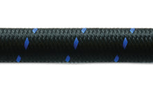 Load image into Gallery viewer, Vibrant -6 AN Two-Tone Black/Blue Nylon Braided Flex Hose (20 foot roll)