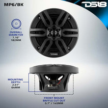 Load image into Gallery viewer, DS18 6.5in 2-Way 60 Watts RMS 4ohm Black