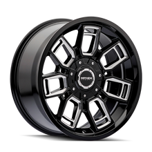 Load image into Gallery viewer, Mayhem 8118 Ordinance 20x9 / 5x127/139.7 BP / 87.1mm Hub Gloss Black Wheel w/ Milled Spokes