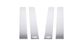 Putco 2020 Chevy Silv HD - Chevy Bow Tie Etching - Crew Cab / Double Cab (6pcs) SS Pillar Posts