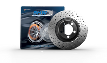 Load image into Gallery viewer, SHW 22-25 Porsche 718 Cayman GT4 RS Right Front Cross-Drilled Lightweight Brake Rotor (9GT615302M)