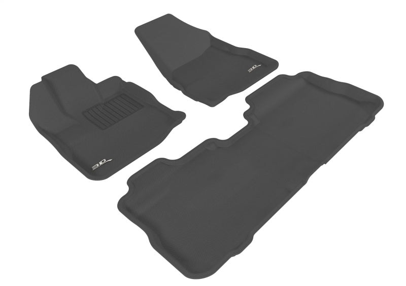 3D MAXpider 2010-2017 Chevrolet Equinox Kagu 1st & 2nd Row Floormats - Black