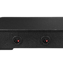 Load image into Gallery viewer, DS18 4 x 8in Forward Firing Underseat Ported Box Subwoofer Enclosure -Black Spray Liner Paint Finish
