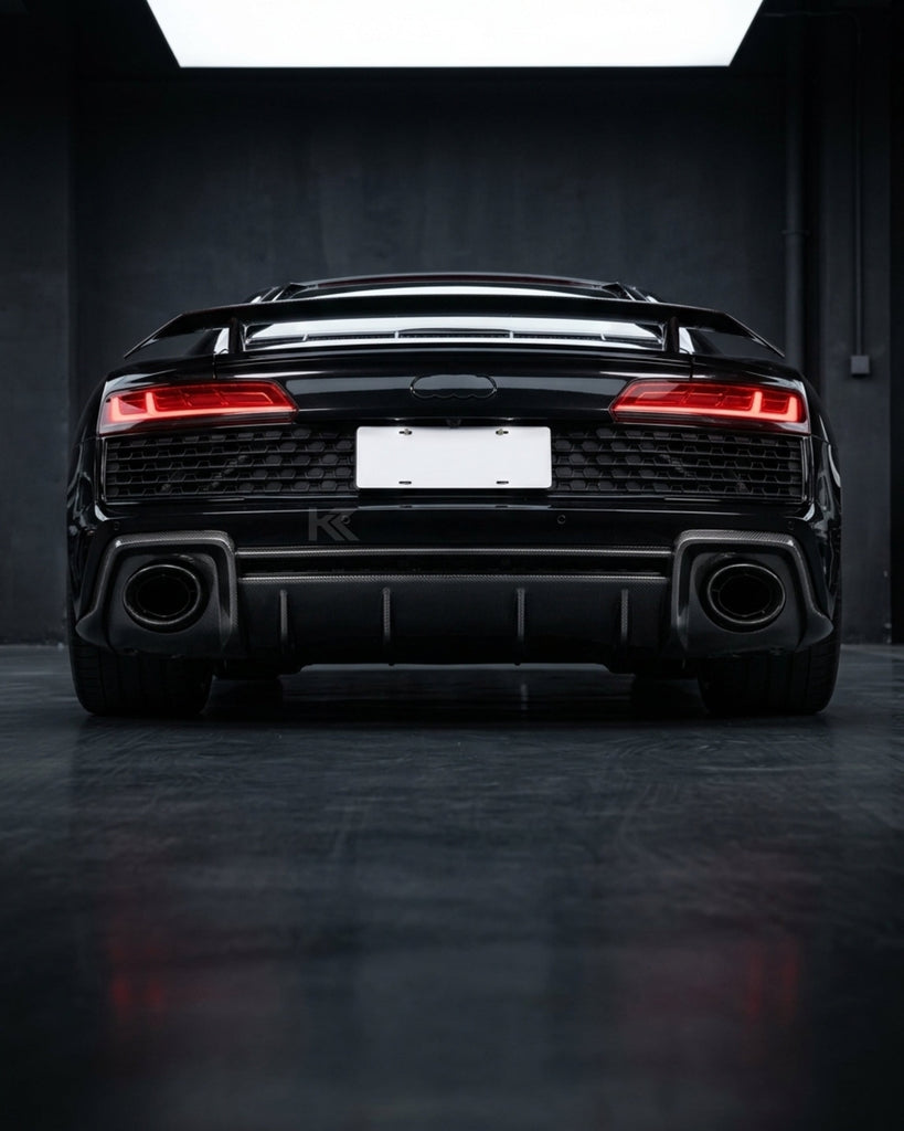 2019–2023 Audi R8 V10 Coupe Rear Bumper Diffuser Lip – Prepreg Dry Carbon Fiber