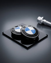 Load image into Gallery viewer, BMW Hood, Trunk &amp; Steering Wheel Emblem Roundel Overlays – Carbon Fiber