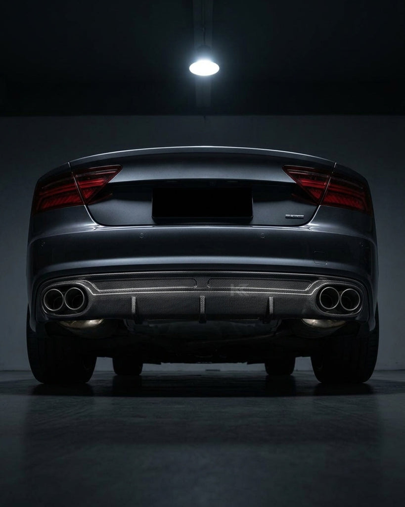 2013–2016 Audi A7 S-Line C7 Sportback Rear Bumper Diffuser – Carbon Fiber