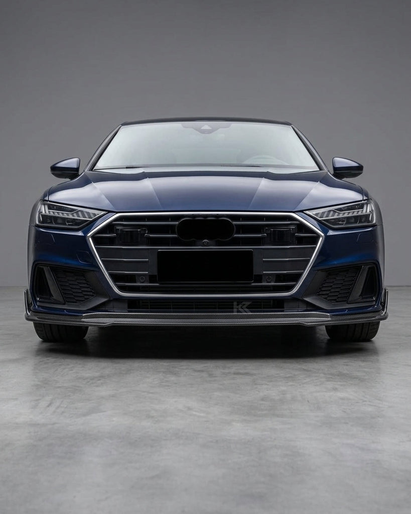 2019–2024 Audi A7 S-Line / S7 4KA Sportback Front Chin Lip Spoiler – Carbon Fiber