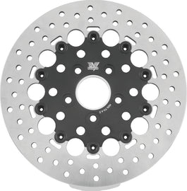 Twin Power 84-17 Big Twin Exc 08-17 FLH FLT Rear 11.5 Floating Rotor Black Hole