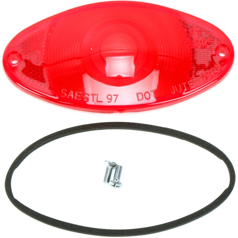 Bikers Choice Red Cateye Replacement Lens & Screw Kit