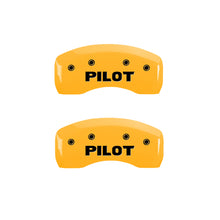 Load image into Gallery viewer, MGP 4 Caliper Covers Engraved Front Honda Engraved Rear Pilot/2015 Yellow finish black ch