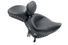 Load image into Gallery viewer, Mustang 84-06 Harley Standard Rear Tire Wide Touring Solo Seat w/Driver Backrest - Black