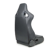 Load image into Gallery viewer, NRG Omega Reclinable Racing Seat (Pair) Black with Black Carbon Vinyl Back