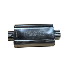 Load image into Gallery viewer, Kooks 3in Oval Clamp In Center/Center Muffler 12in Long Body Polished Stainless Steel