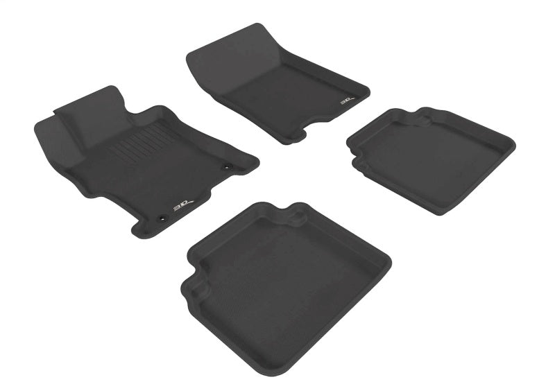 3D MAXpider 2008-2012 Honda Accord Kagu 1st & 2nd Row Floormats - Black