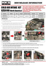Load image into Gallery viewer, HKS COLD AIR INTAKE BOX KIT GZEA14H (US)