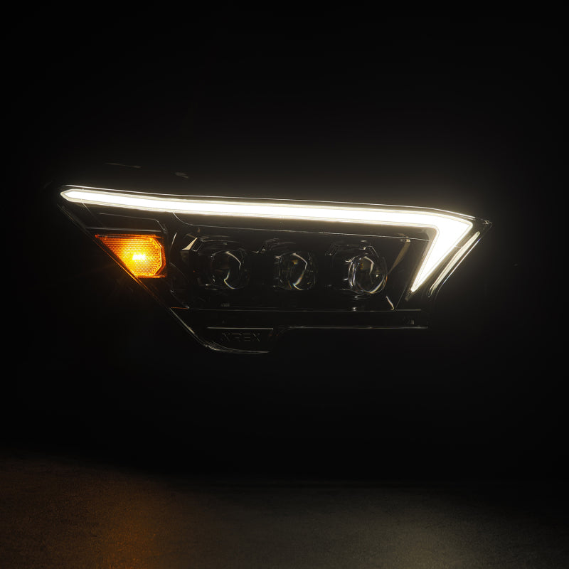 AlphaRex 2024+ Toyota Tacoma NOVA-Series LED Proj Headlights Alpha-Blk w/Actv Light & Seq. Sig + DRL