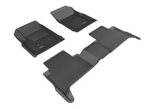 Load image into Gallery viewer, 3D MAXpider 2015-2020 GMC Canyon Crew Cab Kagu 1st &amp; 2nd Row Floormats - Black
