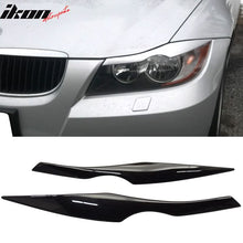 Load image into Gallery viewer, 2006-2011 BMW E90 3-Series Sedan Painted #668 Black Headlight Eyelid
