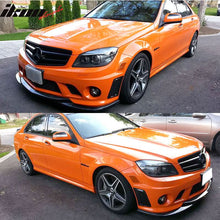 Load image into Gallery viewer, 2008-2011 W204 C63 Pre-LCI Godhand Front Bumper Lip Matte Black FRP