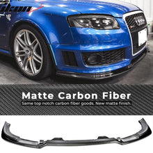 Load image into Gallery viewer, 2006-2008 Audi A4 B7 Sedan Front Bumper Lip Carbon Fiber