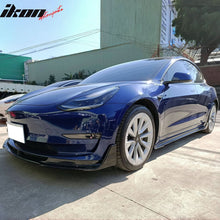 Load image into Gallery viewer, 2017-2023 Tesla Model 3 V Style 5PCS Painted #PBSB Front Bumper Lip PP