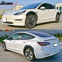 Load image into Gallery viewer, 2017-2023 Tesla Model 3 Fender Flares Wheel Trim Matte Black 8PC FRP