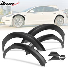 Load image into Gallery viewer, 2017-2023 Tesla Model 3 Fender Flares Wheel Trim Matte Black 8PC FRP