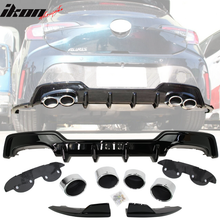 Load image into Gallery viewer, 2019-2022 Toyota Corolla 5DR Rear Lip Diffuser Aprons Muffler Tip ABS