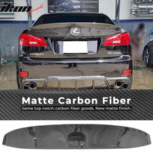 Load image into Gallery viewer, 2006-2013 Lexus IS250 IS350 Sedan Matte Carbon Fiber Trunk Spoiler