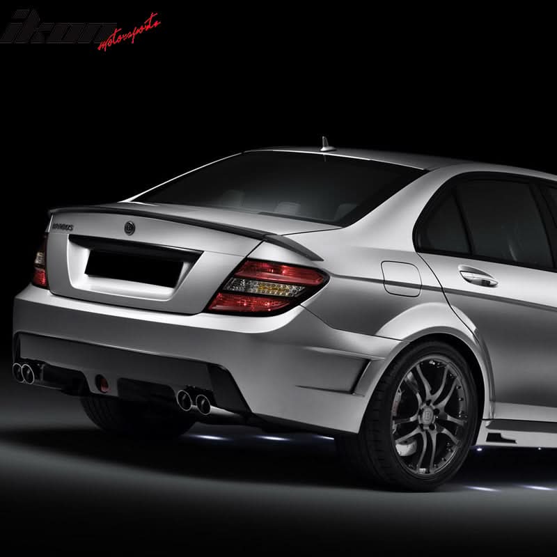 2008-2014 Benz C-Class W204 Sedan B Style Carbon Fiber CF Trunk Spoile
