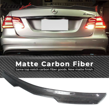 Load image into Gallery viewer, 2010-2016 Benz E Class W212 Sedan V Style Carbon Fiber Trunk Spoiler