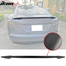 Load image into Gallery viewer, 2012-2025 Tesla Model S Trunk Spoiler V Style Matte Carbon Fiber Wing
