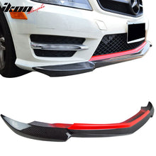 Load image into Gallery viewer, 2012-2014 Mercedes Benz W204 Sedan Front Bumper Lip Carbon Fiber