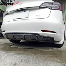 Load image into Gallery viewer, 2017-2023 Tesla Model 3 V Style Rear Bumper Diffuser Carbon Fiber CF