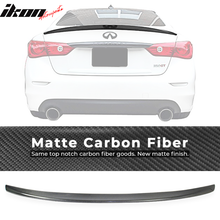 Load image into Gallery viewer, 2014-2022 Infiniti Q50 Sedan 4Dr Ikon Style Carbon Fiber Trunk Spoiler