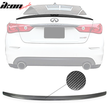 Load image into Gallery viewer, 2014-2022 Infiniti Q50 Sedan 4Dr Ikon Style Carbon Fiber Trunk Spoiler