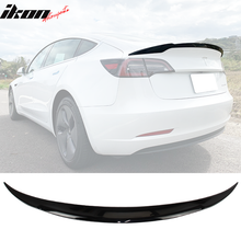 Load image into Gallery viewer, 2017-2023 Tesla Model 3 Gloss Black Rear Trunk Spoiler Lip Wing ABS