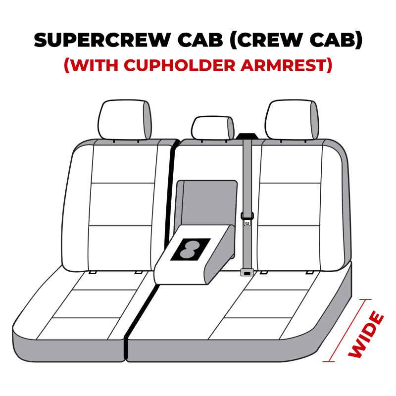 Covercraft 21-24 Ford F-250 Waterproof Polyester SeatSaver Custom Second Row Seat Covers - Grey