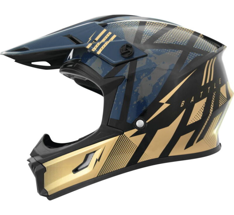 THH Helmets T710XR Battle Blue/Gold Youth - Large