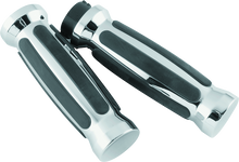 Load image into Gallery viewer, Bikers Choice 81-17 XL &amp; Big Twin Dual Cable Chrome &amp; Black Sensation Grips Pr