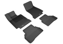 Load image into Gallery viewer, 3D MAXpider 2015-2020 Mercedes Benz C-Class (W205) Sedan Kagu 1st &amp; 2nd Row Floormats - Black