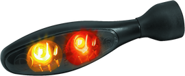 Kuryakyn Micro 1000 Dual Fuction Smoke Lens Red/Red/Amber Satin Black