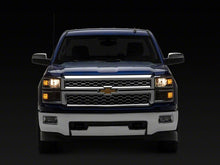 Load image into Gallery viewer, Raxiom 14-15 Chevrolet Silverado 1500 OE Style Headlights/ Chrome Trim- Black - Clear Lens