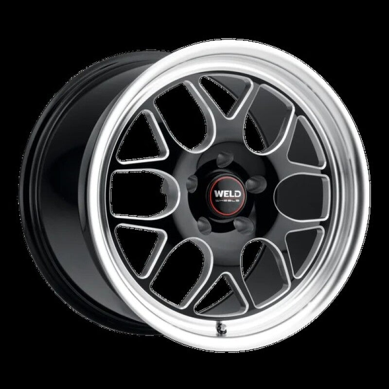 Weld Solana Drag 20x5 / 5x115 BP / ET-33 / 78.1mm Bore - Gloss Black MIL DIA Wheel