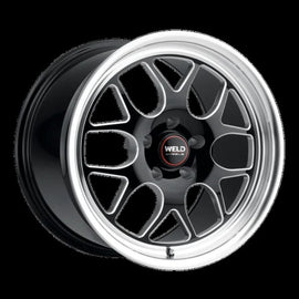 Weld Solana Drag 18x5 / 5x115 BP / ET-34 / 78.1mm Bore - Gloss Black MIL DIA Wheel