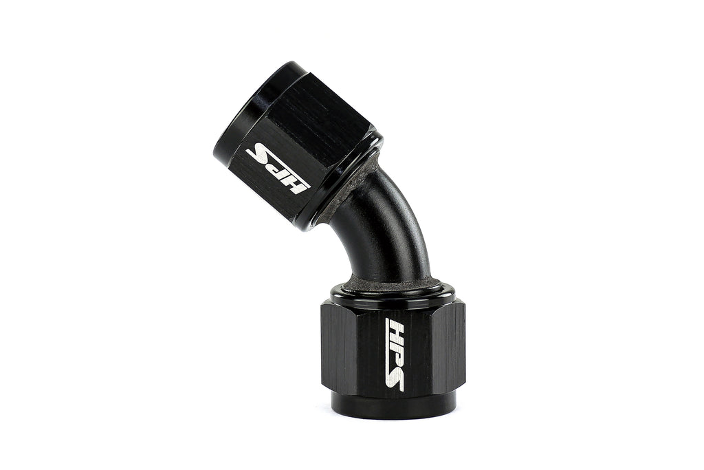 HPS Performance 45 Degree Female AN -6 Swivel Coupler AN9451-06